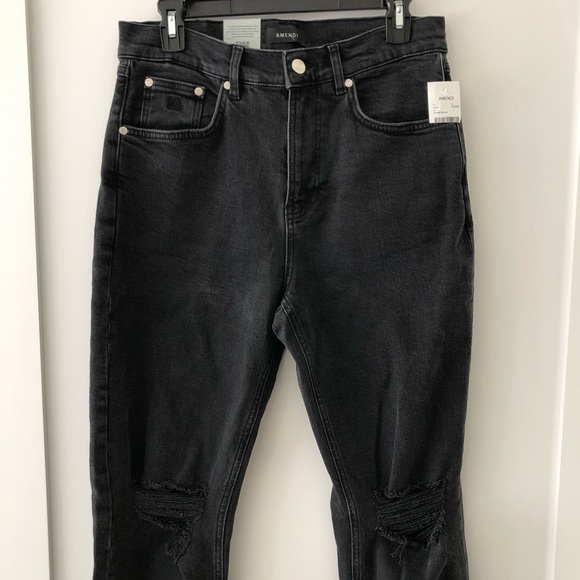 Amendi Black Wash Tapered Jeans 32 x 32 - Picture 6 of 13